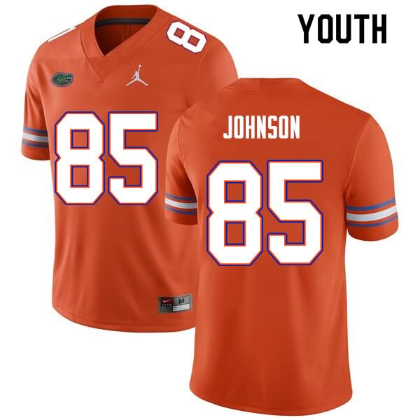 Youth NCAA Florida Gators Kevin Johnson #85 Stitched Authentic Nike Orange College Football Jersey RUV0865PQ